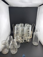 Baby Bottles Glass 8, 8 Oz Glass And 4 , 4 Ounce Even Flo, Similac stork