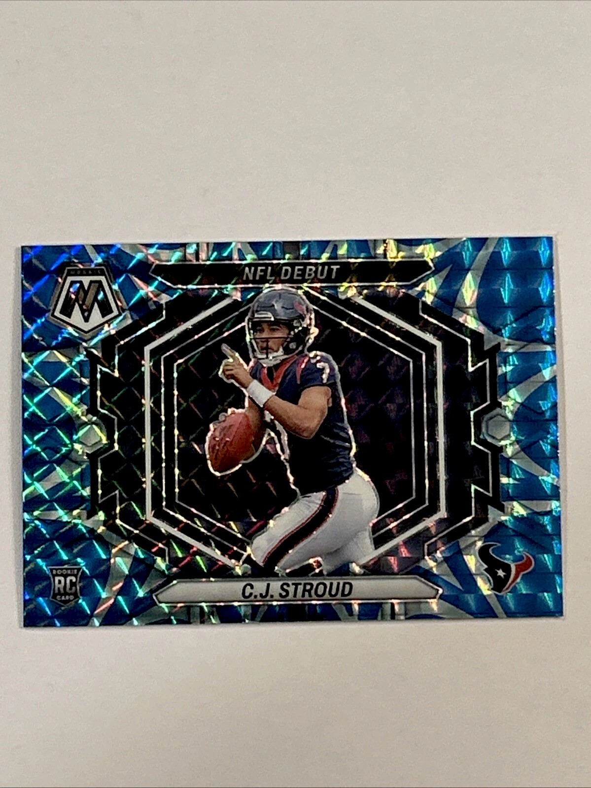 2023 Panini Mosaic C.J. Stroud NFL Debut Blue Reactive Prizm RC Rookie #ND-3