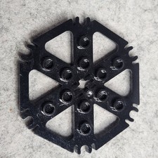 LEGO 64566 Technic Placa Rotor 6 Cuchillas Clip Extremos Rueda de Agua Conectada Negro x1
