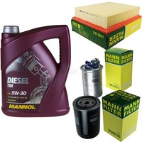 MANN-FILTER Inspektionspaket 5L Mannol Diesel Tdi 5W-30 FüR Vw Golf Iii 1.9