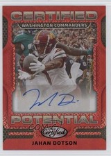 2023 Certified Potential Signatures Mirror Red /99 Jahan Dotson #CPS-JD Auto 4f2