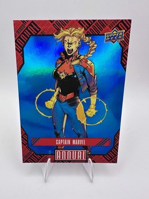 Captain Marvel 2023-24 Upper Deck Marvel Annual Attributes Blue #9 /88