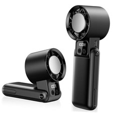 Portable Handheld Fan, 12000RPM Powerful Hand Fan Foldable with Air Turbo Black