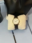 Vintage Mens Timex Leather Band Wristwatch Indiglo Gold Tone New Battery
