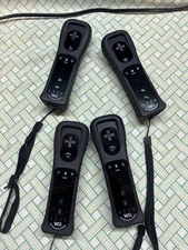 Lot of 4 Wii Remote MotionPlus Inside Controllers Nintendo - Untested.