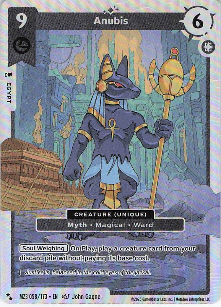 Anubis MZ3 058/173 Metazoo Secret Shadows Super Rare Foil