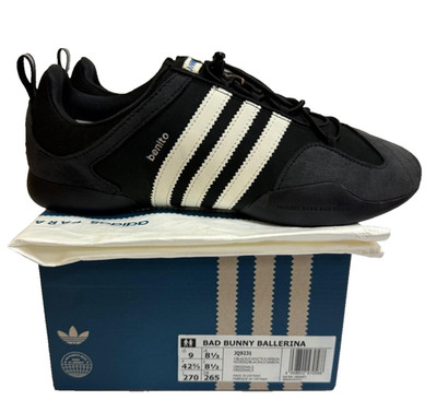 Bad Bunny × adidas Originals Ballerina Sneakers Benito Black Retro Shoes Men 9US