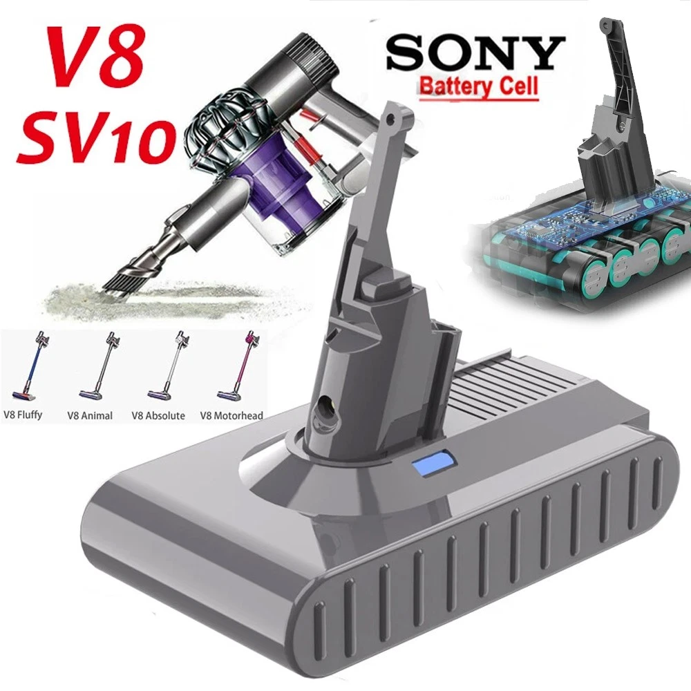 Battery For Dyson V8 SV25 Absolute 21.6V Cordless Cleaner Li-ion SV10 215681