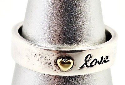 LOVE Ring weit hergeholt Gr. 6,25 US Ehering Unisex 925 Silber 3,6 Gramm NEU