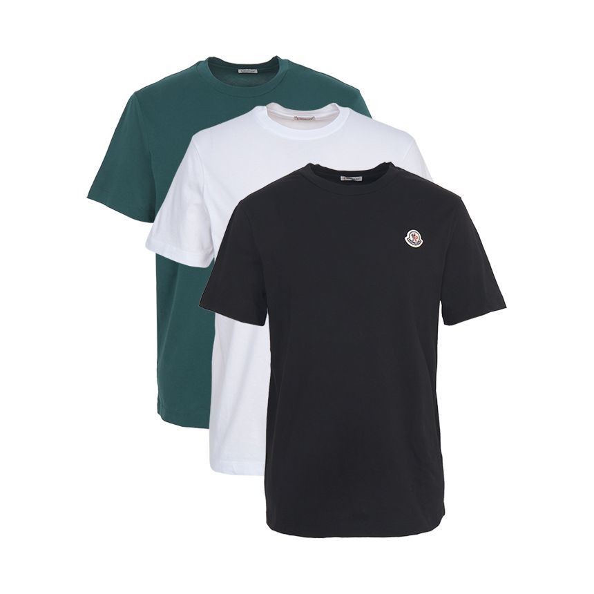 Moncler Men's Logo Patch Short Sleeve T-Shirt (Set of 3) 152108761