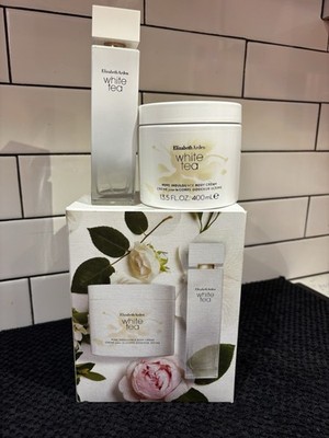 Elizabeth Arden White Tea Set Eau Toilette Spray 100 Ml And Body Cream 400ml New