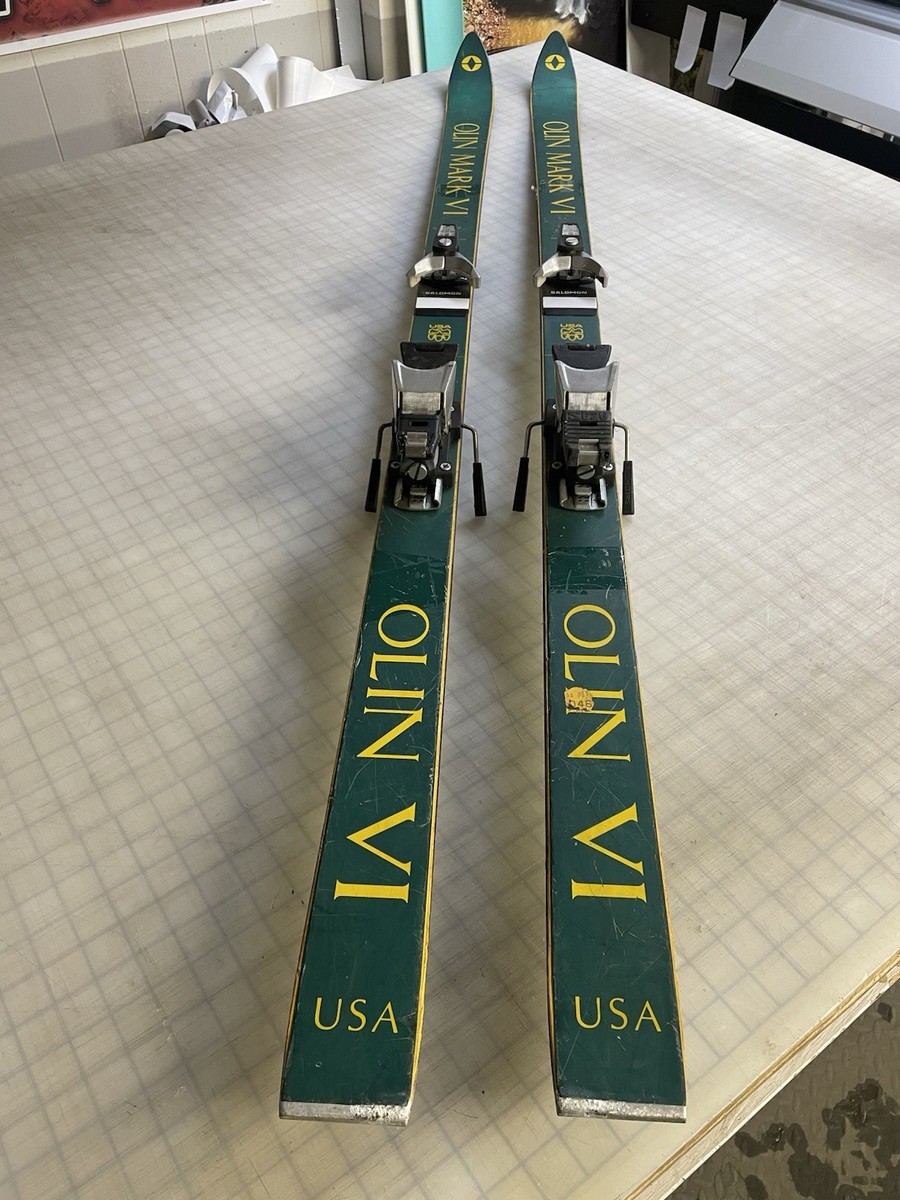 VINTAGE GREEN OLIN MARK VI SKIS | eBay