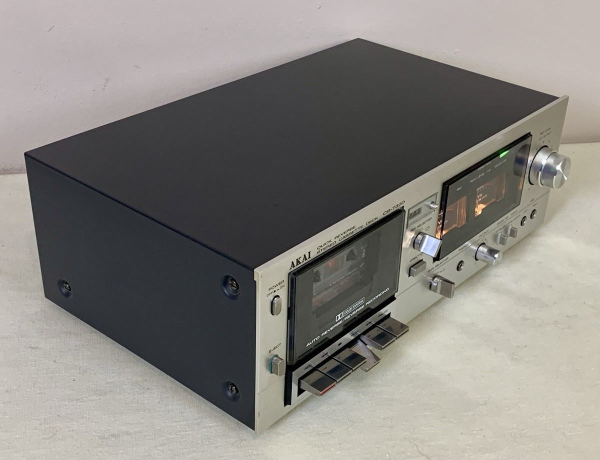 Akai CS-732D Vintage Auto Reverse Cassette Deck, Reconditioned