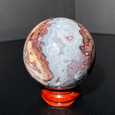 219G Natural Mexican agate Ball Quartz Crystal Sphere Reiki Crystal Decor Gift