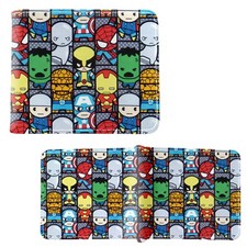 New Chibi Avengers Pattern MARVEL UNIVERSE BiFold Wallet Credit Card Billfold