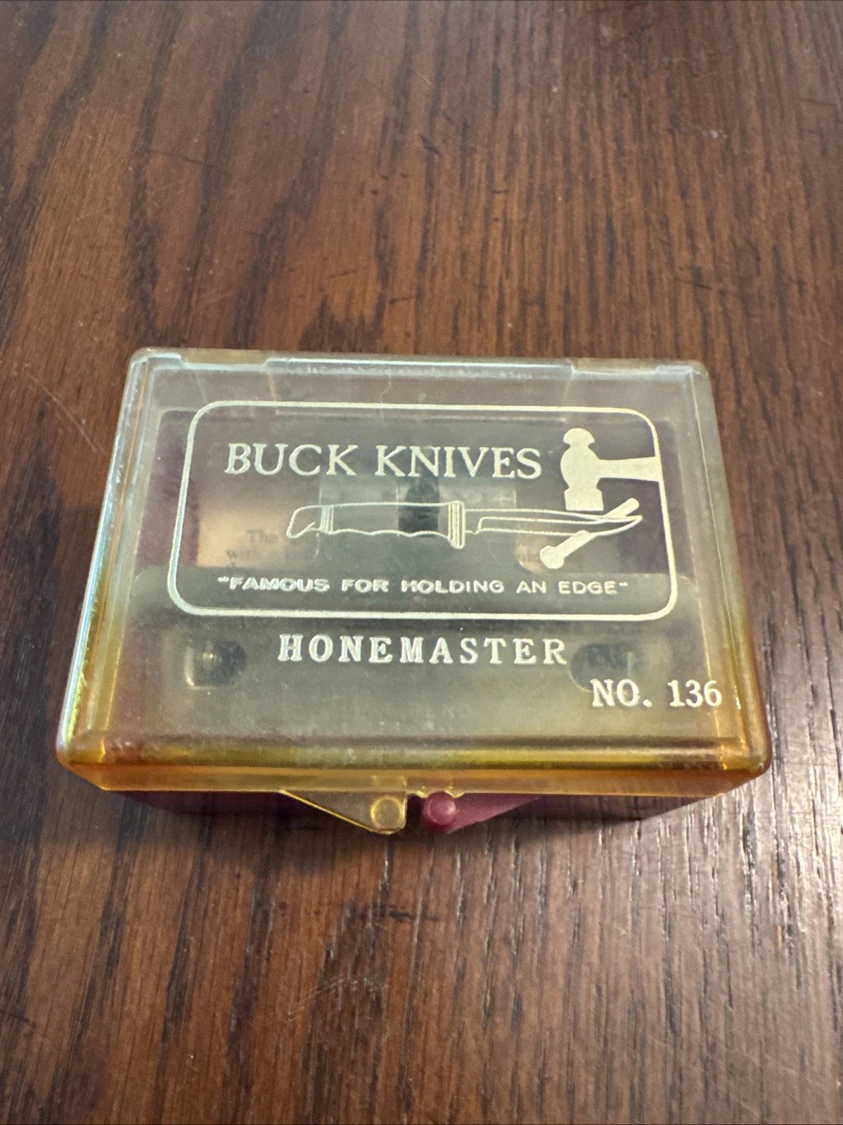 VIntage Buck Knives HONEMASTER NO. 136 Knife Sharpener Guide With Instructions
