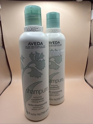 AVEDA Shampure Nurturing Conditioner Calming Aroma 8.5 oz LOT of 2 Bottles NEW