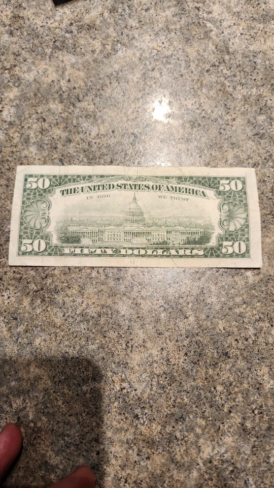 1977 $50 Dollar Bill 666 Numbers - Image 2 of 4