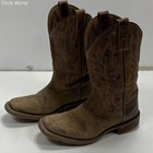 Laredo 7835 Brown Leather Square Toe Western Cowboy Boots Men's Size 7.5 D — photo 1