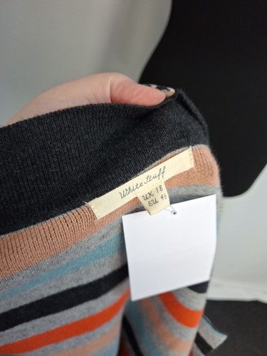 White Stuff Cardigan Pockets Dark Grey Long Sleeved Cashmere Blend UK18 L2246 - Picture 9 of 12
