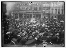 Socialists in Union Square,New York,NY,May 1,1908,signs,Labor Day,crowd