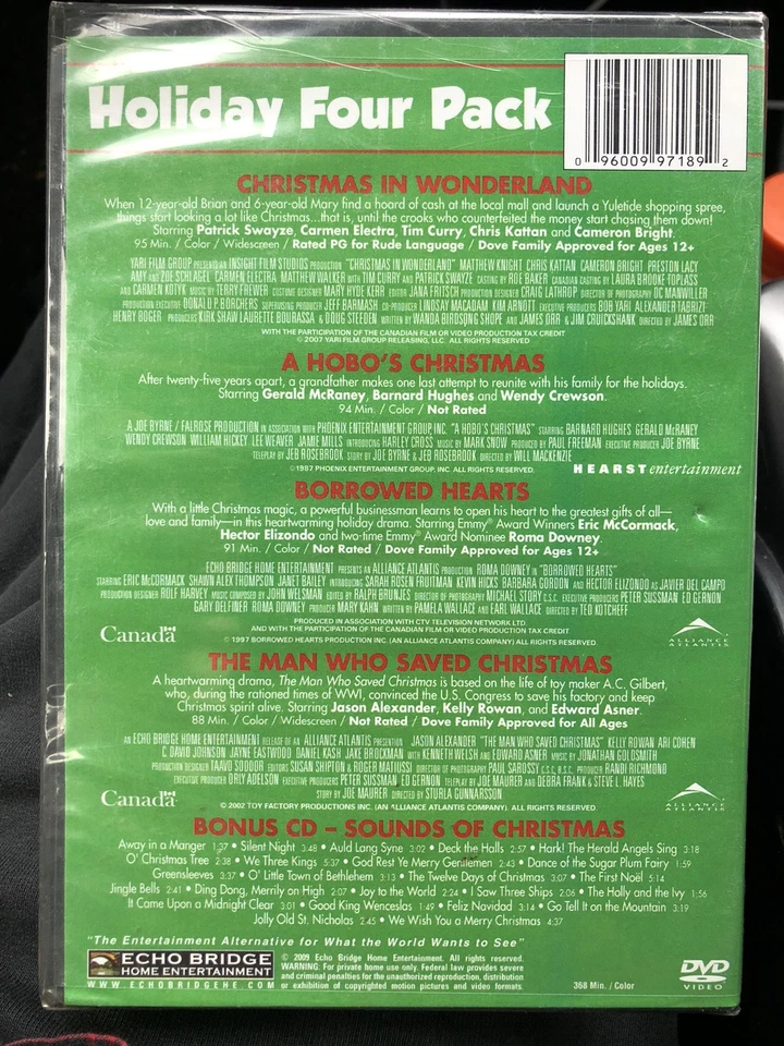 Holiday 4-Film Collector's Set: Christmas In Wonderland/Etc. (DVD + CD,2009) New - Image 2 of 2