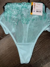 Joyspun ~ 2-Pair Womens Thong Underwear Panties Lace Nylon Embroidered (B)~ 2XL