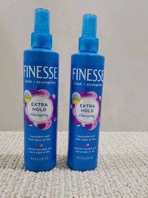 Two (2) Finesse Extra Hold Non-Aerosol Hair Spray, 8.5 Oz, Touchable Hold, New!
