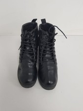 Peacocks Ladies Black Leather Lace Up Ankle  Boots.UK(5) EUR(38)-VL-N155VB