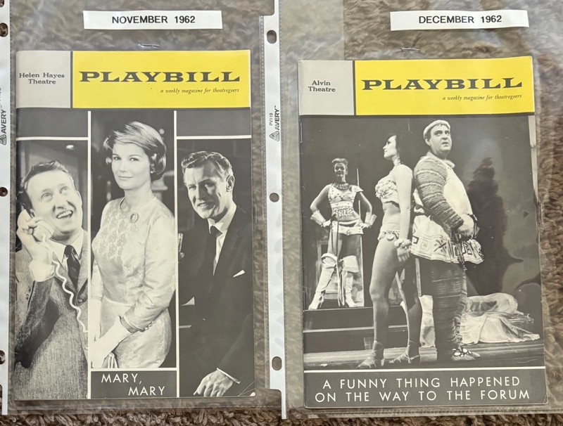 Lot of 2 1962 Playbills / Mary Mary & A Funny Thing Happened On the Way To