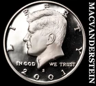 2001-S Kennedy Half Dollar- Silver- Choice Gem Proof Luster No Reserve #i9452