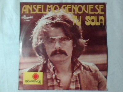 ANSELMO GENOVESE Tu sola 7'' REDDY BOBBIO FESTIVAL DI SANREMO 1978