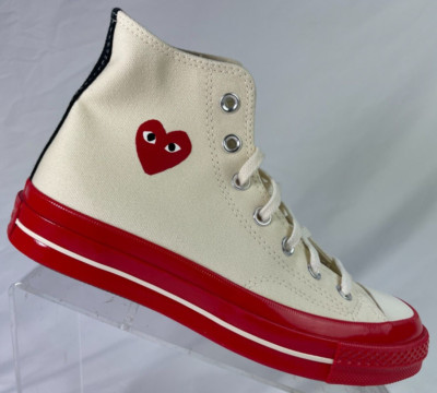 Converse Chuck Taylor All-Star 70 Hi CDG PLAY White Red A01794C Mens Size 11