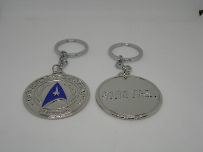 STAR TREK Starfleet Acadamy Pendant Metal KEY CHAIN Chrome