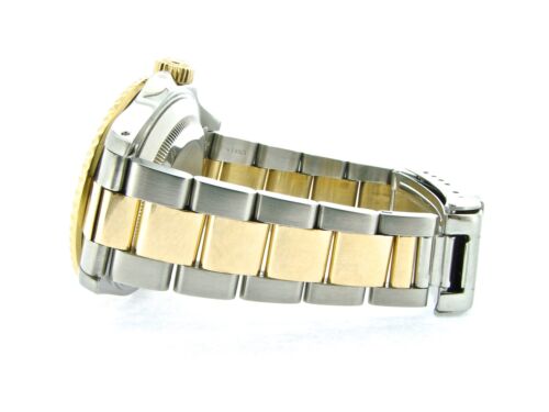 Orologio da uomo Rolex Submariner oro giallo 18K acciaio inox nero sub data 16613 - Foto 4 di 6