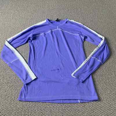 Helly Hansen Womens Baselayer Shirt Medium Blue Long Sleeves Athletic Pullover