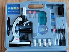 Kids Microscope IQCrew By AmScope 1200X Beginner Kit 52 Piece Set READ