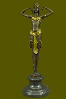 ART DECO CHIPARUS ILLUSION OF VIRTUE HOT CAST BRONZE STATUE FIGURE GIRL LOST WAX