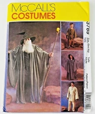 McCall's GANDOLF HOBBIT LOTR HALLOWEEN COSTUME SEWING PATTERN 3789 ADULT Sz S-XL