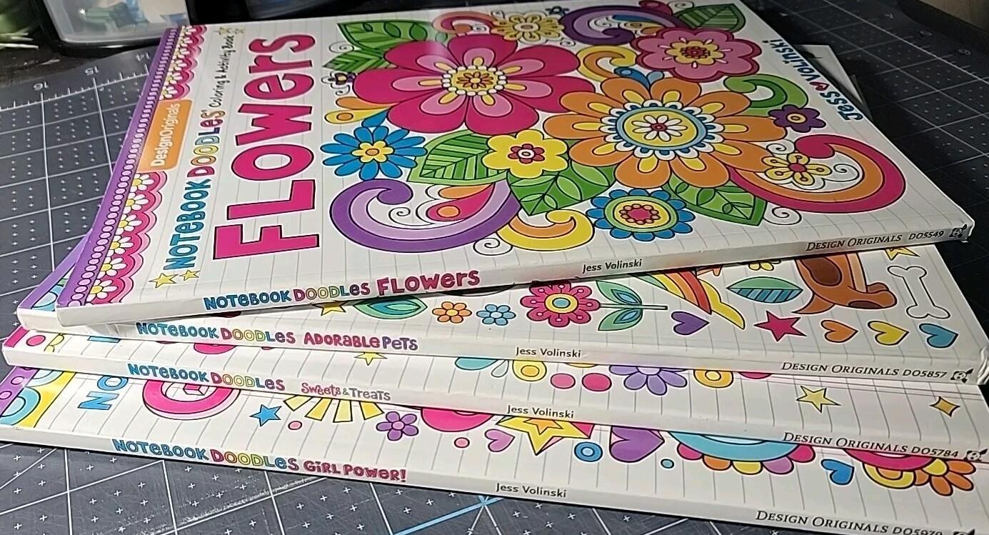 Notebook Doodles Coloring and Activity Book Set of 4-image