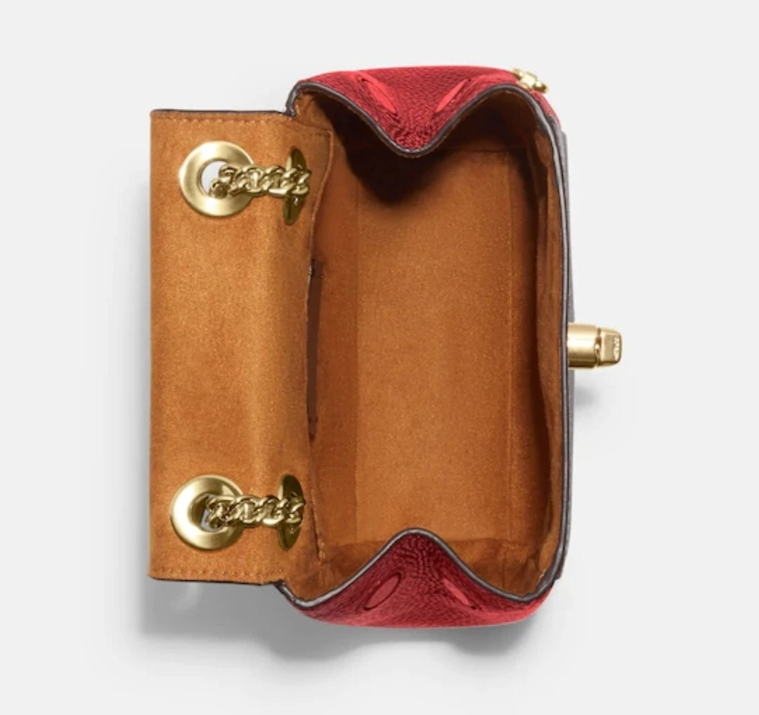 Mini Zaino Coach Convertibile Nuovo con Etichette Marrone 1941 Rosso