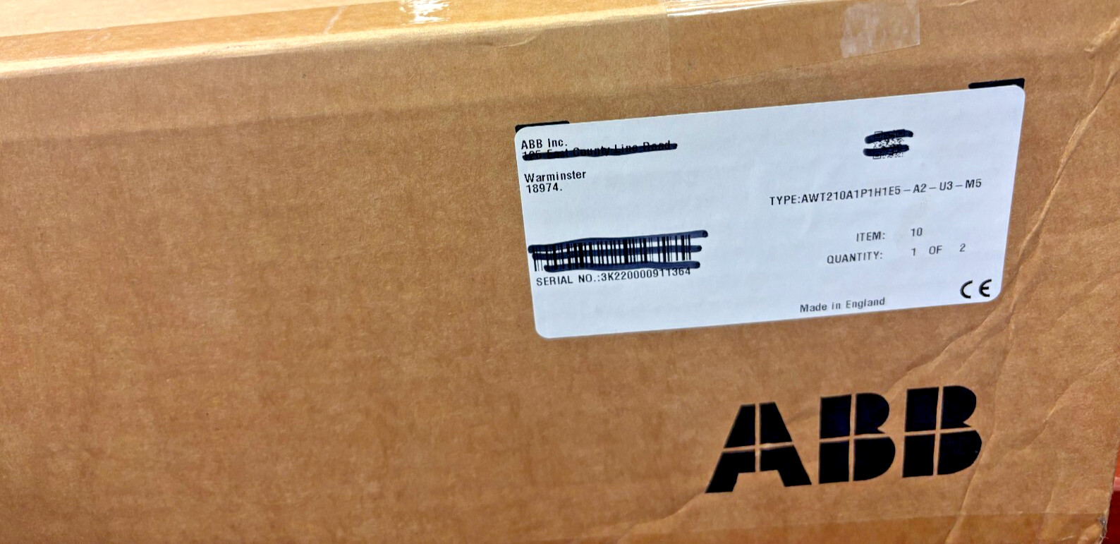 ABB AWT210 2 WIRE CONDUCTIVITY PH/ORP pi/ON TRANSMITTER