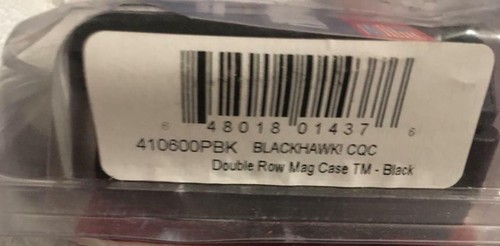 Blackhawk Black Double Row Mag Case 410600PBK Carbon Fiber New - Picture 7 of 7