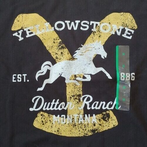 Yellowstone Dutton Ranch Montana Womens Long Sleeve Pullover Sweatshirt Black M - Picture 2 of 6