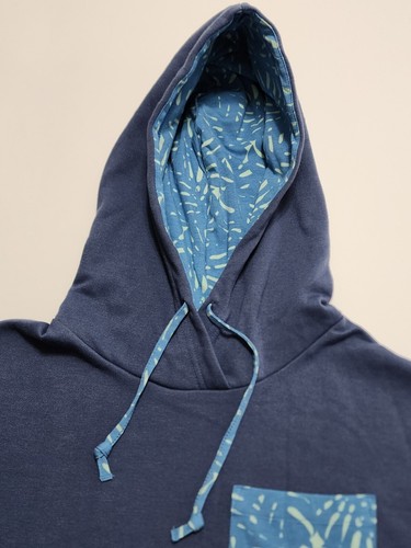 NWT Vineyard Vines Women's Med Light Indigo Ruthie Palm Print Hoodie Style 8673 - Picture 13 of 24