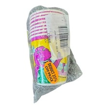 Vintage 1992 Barney the Dinosaur Paper Party Cups 8-Pack Sealed Rare