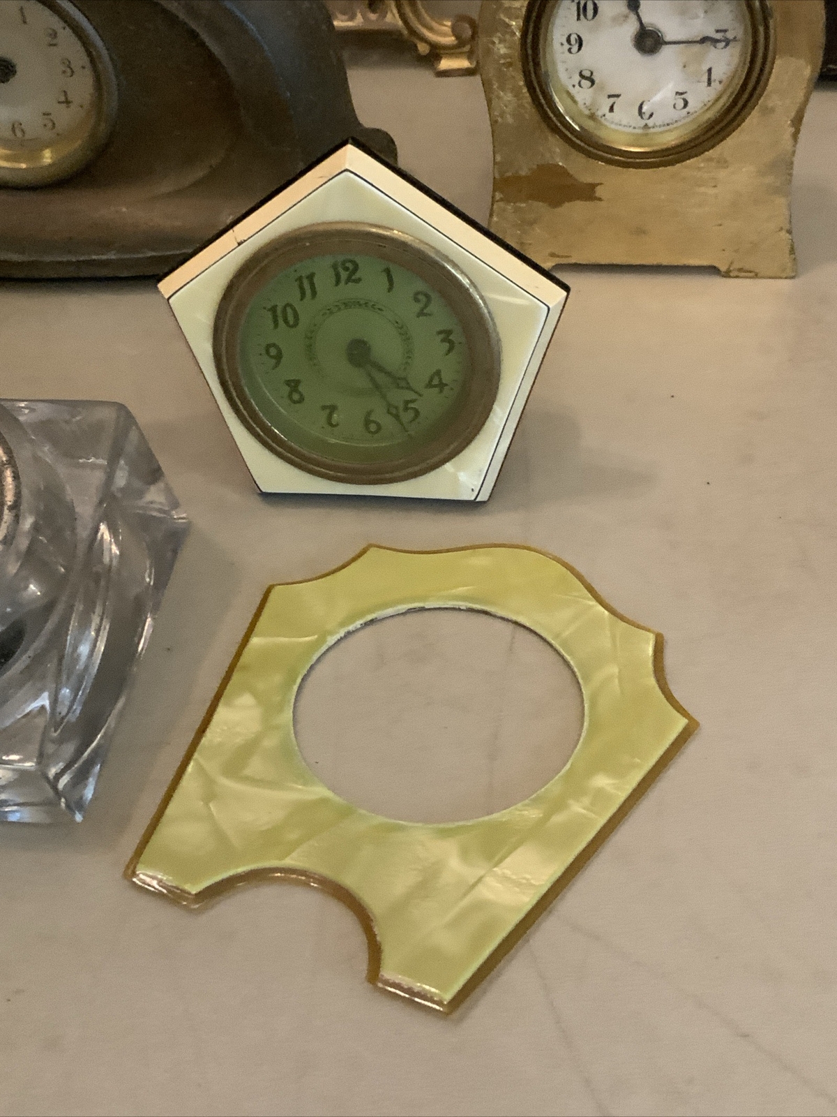 Huge Lot Of Vintage Antique Alarm Novelty Clock Parts Movements Case