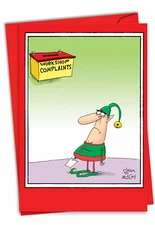 Funny Christmas Greeting Card w/Envelope - Workshop Complaints