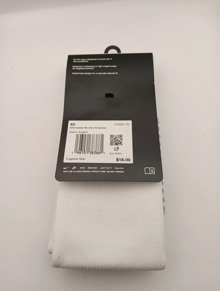 SZ XS молодежи Nike Strike Dri-Fit HNS колена футбол носки DJ5020-100 - Изображение 4 из 4