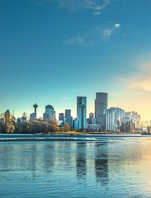 Calgary Alberta Canada City Skyline Buildings Picture Poster Picture Photo Print